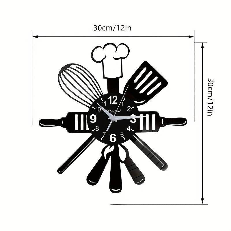 1pc silent vinyl wall clock suitable for multiple scenes in the kitchen living room bedroom