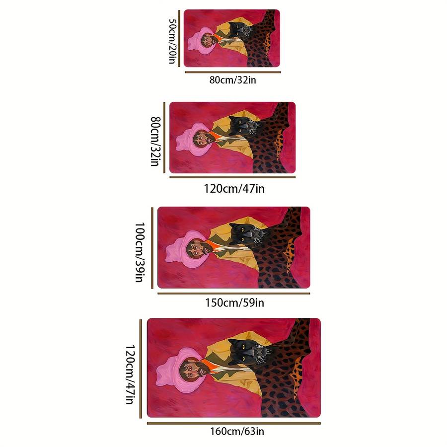 1Pc Polychrome 120x160cm Floor Mat