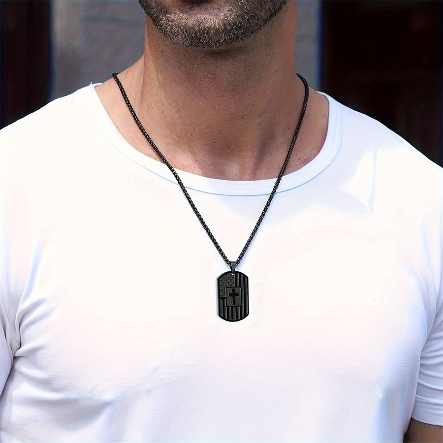 1 Piece Black Jesus Theme Pendant
