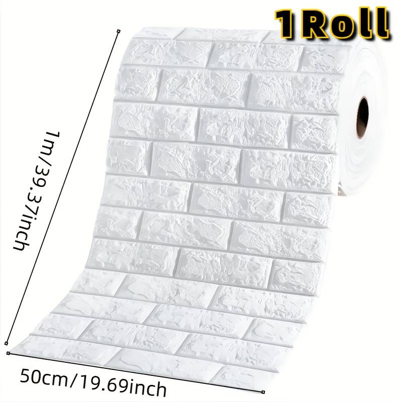 3D Wall Tile Stickers Self Adhesive Foam Brick Patterns Wallpaper 50x100cm