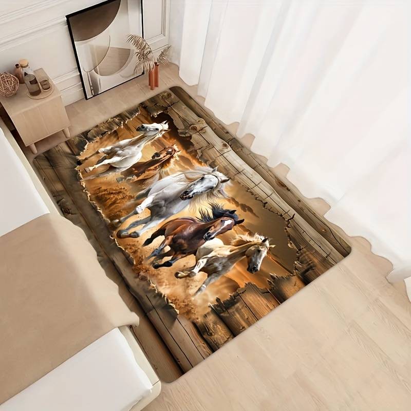 1Pc 19.69x31.49inch 50x80cm Wooden Wall Floor Mat