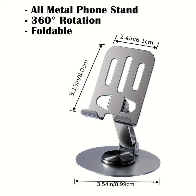 All-metal 360-degree rotating pressure-reducing universal stand suitable for mobile phones and table
