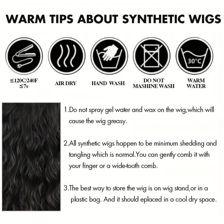 1Pc Black Fashion Design Wig