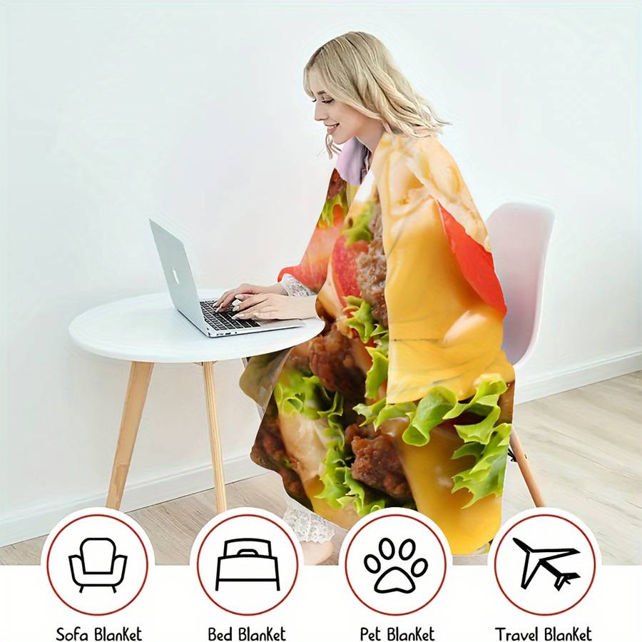 1ps Blanket Color New Burger size 35.4in  90cm