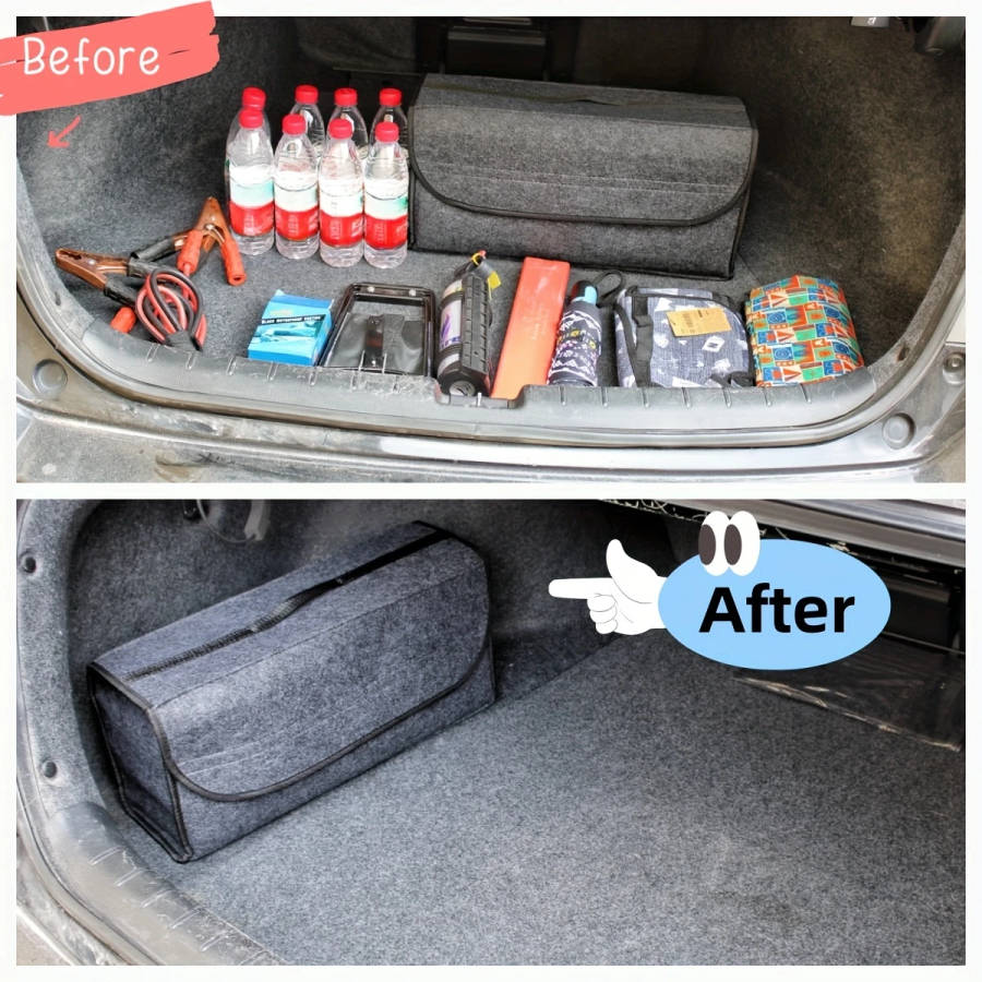 Thickened Felt Cloth Car Trunk Storage Box