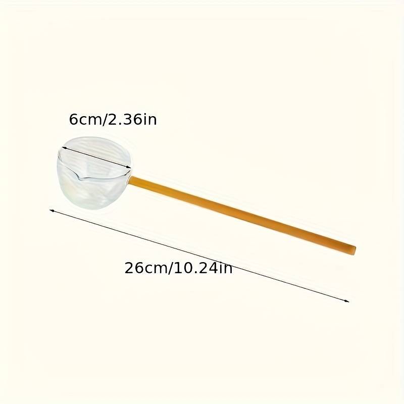 1pc Glass Dessert Spoon High Borosilicate Glass Soup Ladle Heat Resistant Cooking Utensils Suit