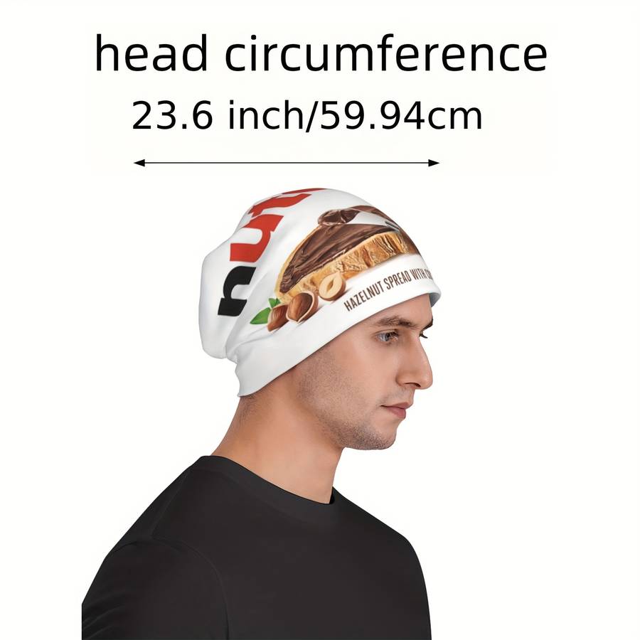 1pc Funky Chocolate-Themed Lightweight Beanie Perfect for Outdoor Activities Gifts