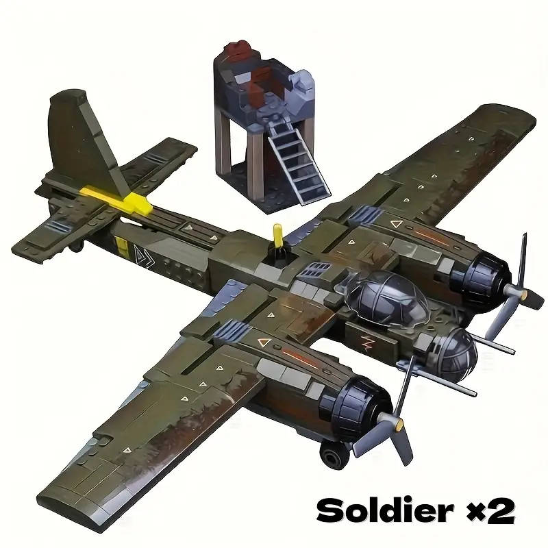 1000 Pieces Junkers JU-88 Bomber Fighter Aircraft Model Building Block Set