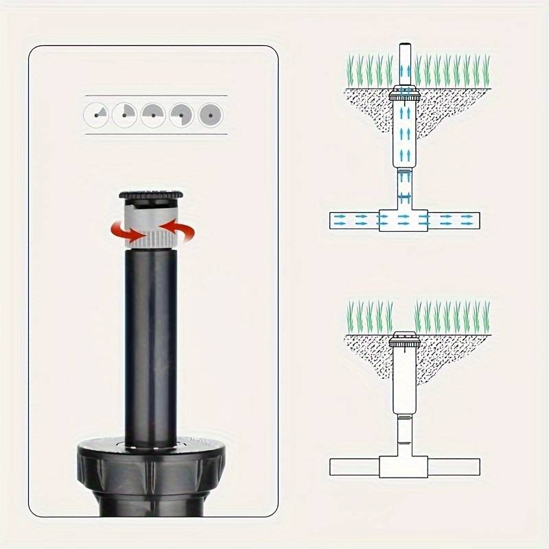 5Pcs Set Adjustable Pop Up Sprinkler Heads