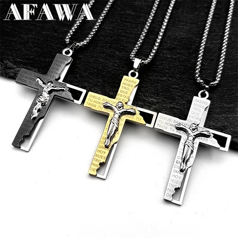 1 Piece Silvery Jesus Theme Pendant