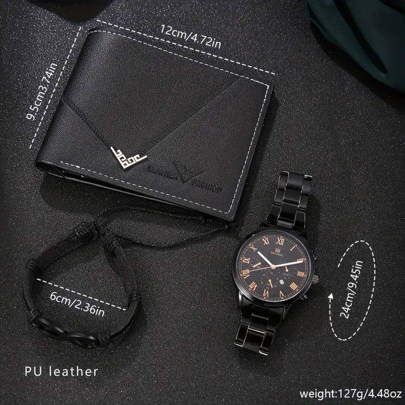 A Gift Set of Three Items Including a Personalized Infinity Bracelet a Stylish Quartz Watch And