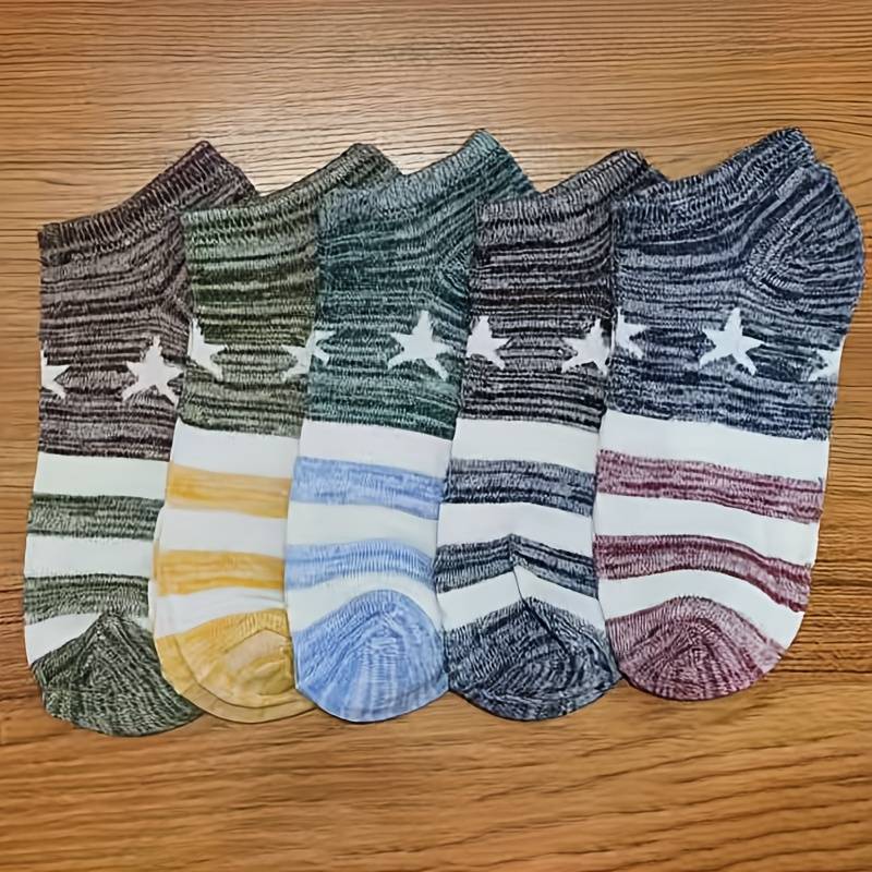 5 Pairs Mixed Color One Size High Elastic Socks