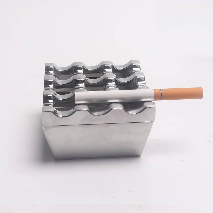 1pc Classic Metal Ashtray for Cigarettes Cigars Windproof Perfect for Outdoor Use Restaurants