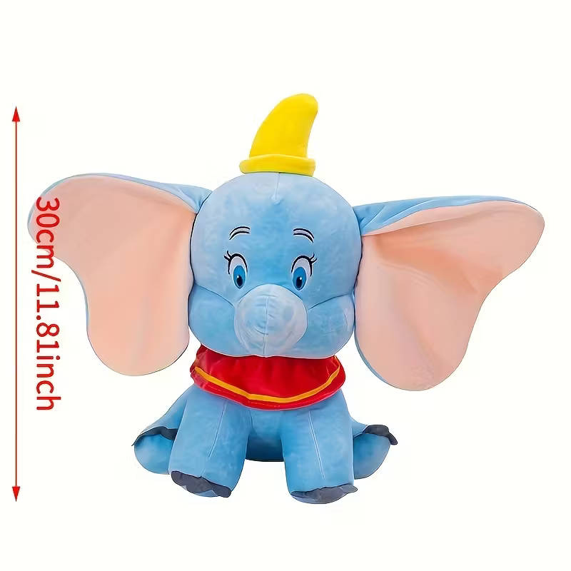 Blue Dumbo Plush Toy With Red Scarf