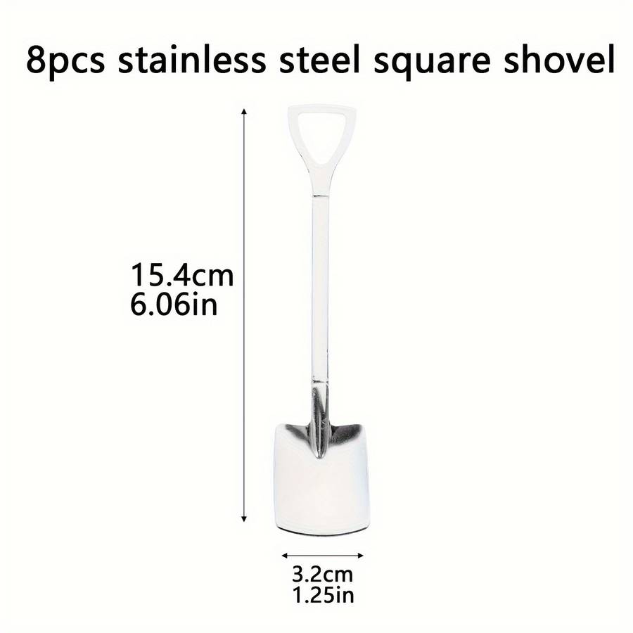 8pcs set Dessert Spoons 8 Stainless Steel Spoons Ice Cream Fruit Spoons Suitable For Home Fr