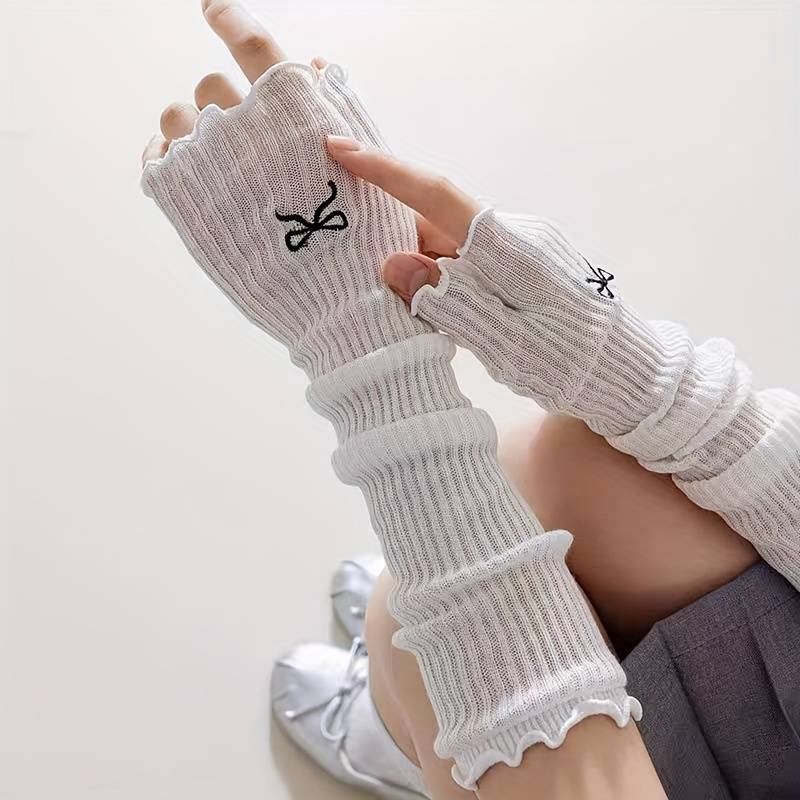 1 Pair Black Warm Gloves