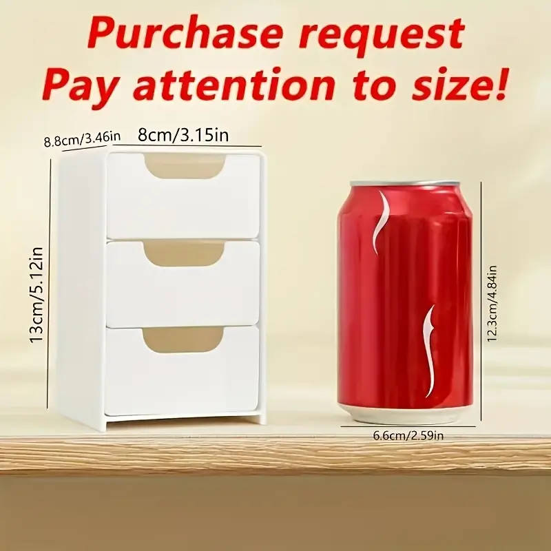 1pc 3-Tier Desk Organizer Ideal for Storing Office Supplies Jewelry And Cosmetics Lightweight And Po