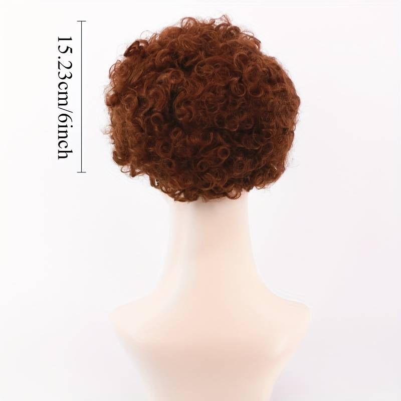 1Pc Dark Brown 15.24cm Fashion Design Wig