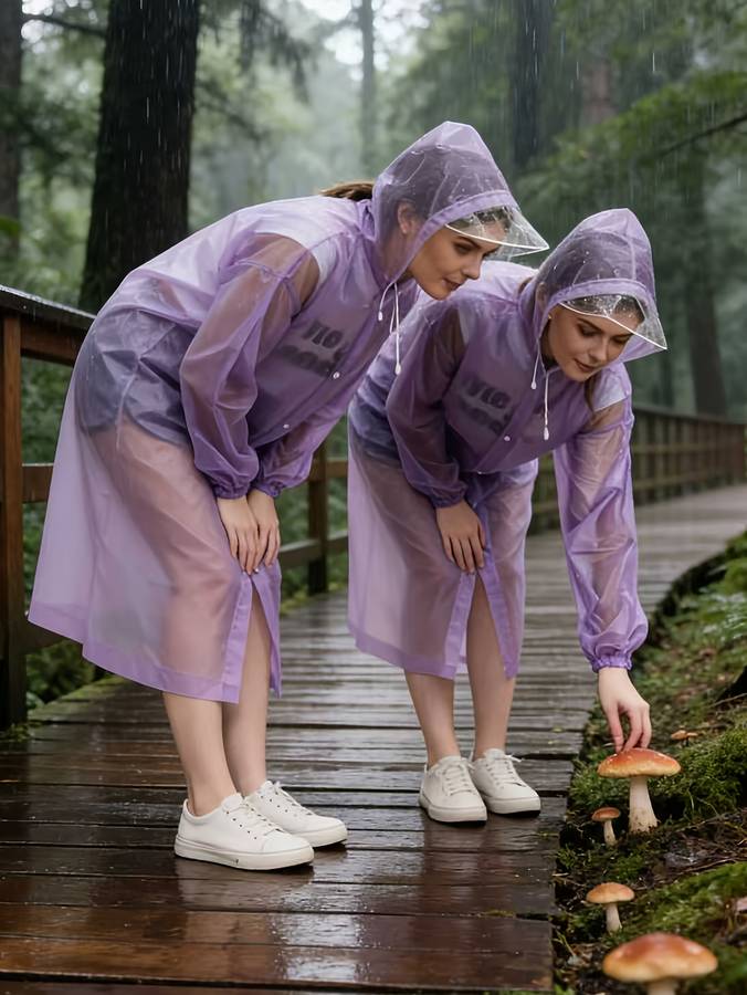 Raincoat Purple Size Asian Onesize