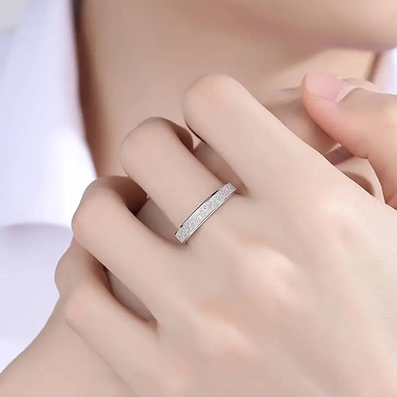 Titanium Ring 4mm Frosted Band