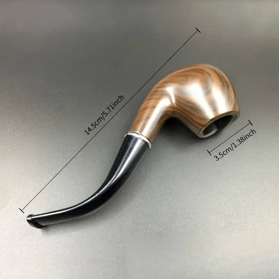 Natural Wood Grain Pipe With Stand