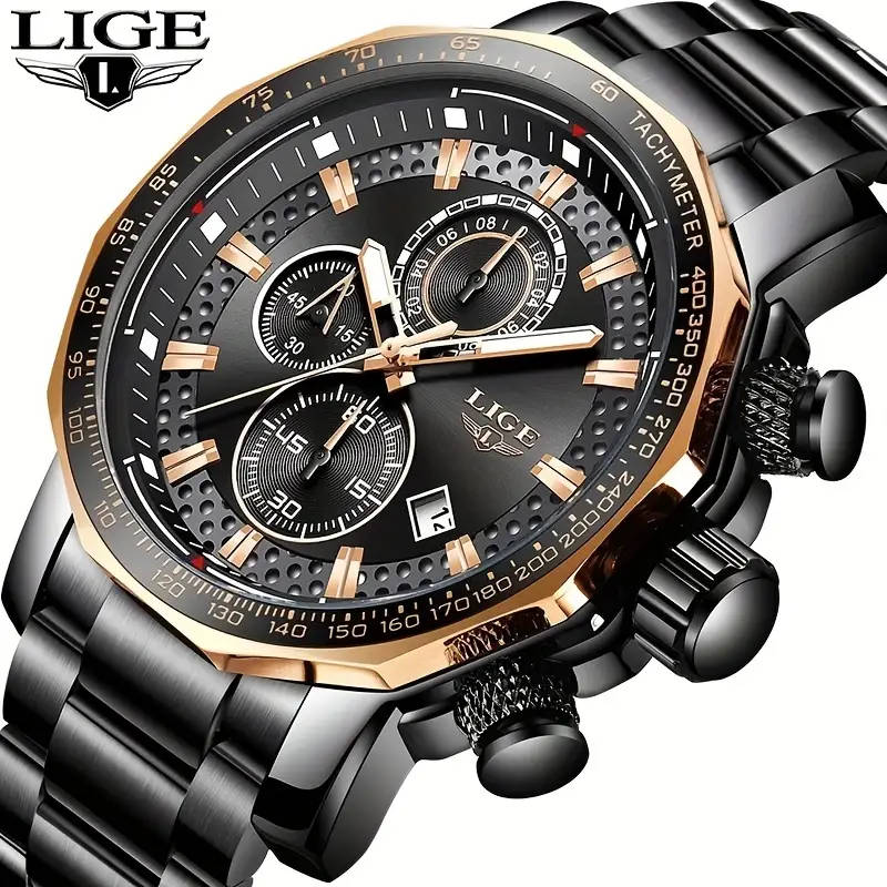 Men's Quartz Watches Silvery