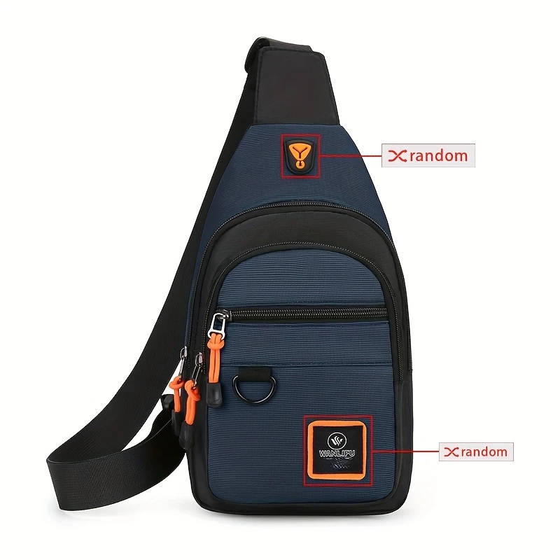 1pc Men'S Casual Outdoor Small Chest Bag Hiking And Cycling Shoulder Bag Sports Small Crossbody Bag