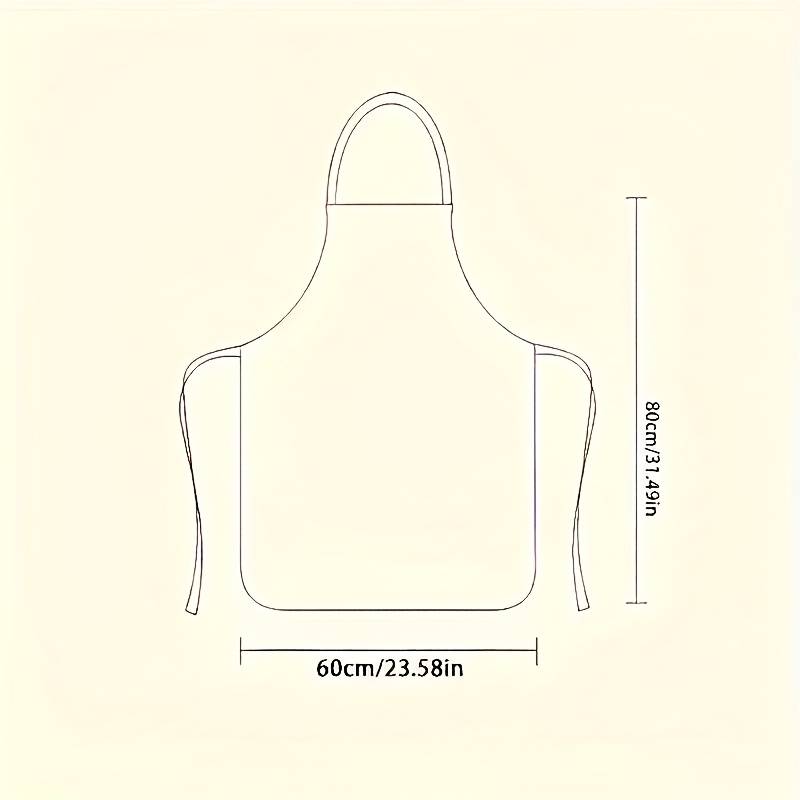 1pc Novelty Beach Scene Apron Polyester Lightweight Ideal for Kitchen BBQ Hairdressing Baki