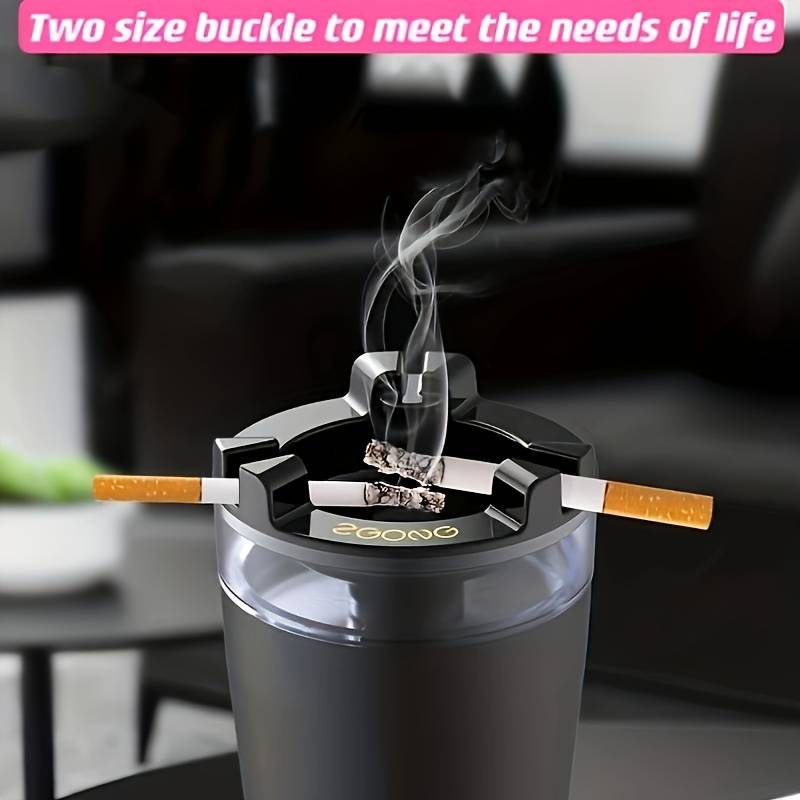1pc Windproof Ashtray with Water Chamber Creative Funnel Design Dual Compartment for Cigare