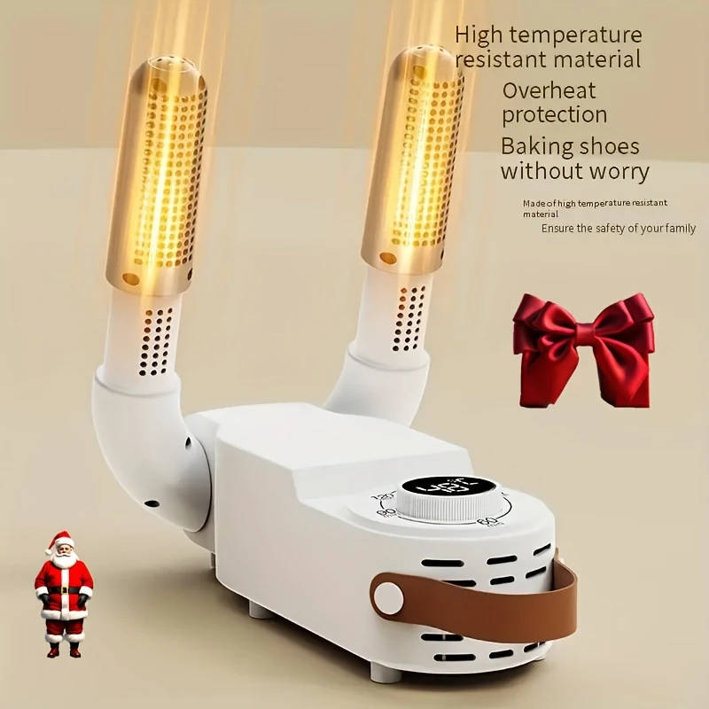 1pc Portable Shoe Dryer Quick-Dry Deodorize Quiet Operation with Smart Timer Foldable Design for Wor