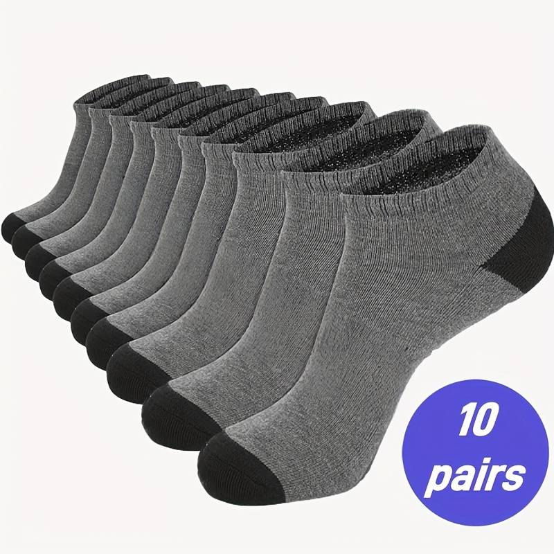 10 Pairs Black One Size High Elastic Socks