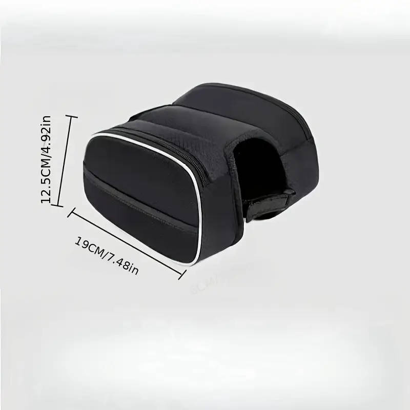 1pc Adjustable Strap Denim Handlebar Bag for Mountain Bike Cycling Frame Pannier Dual Side Bicycle T
