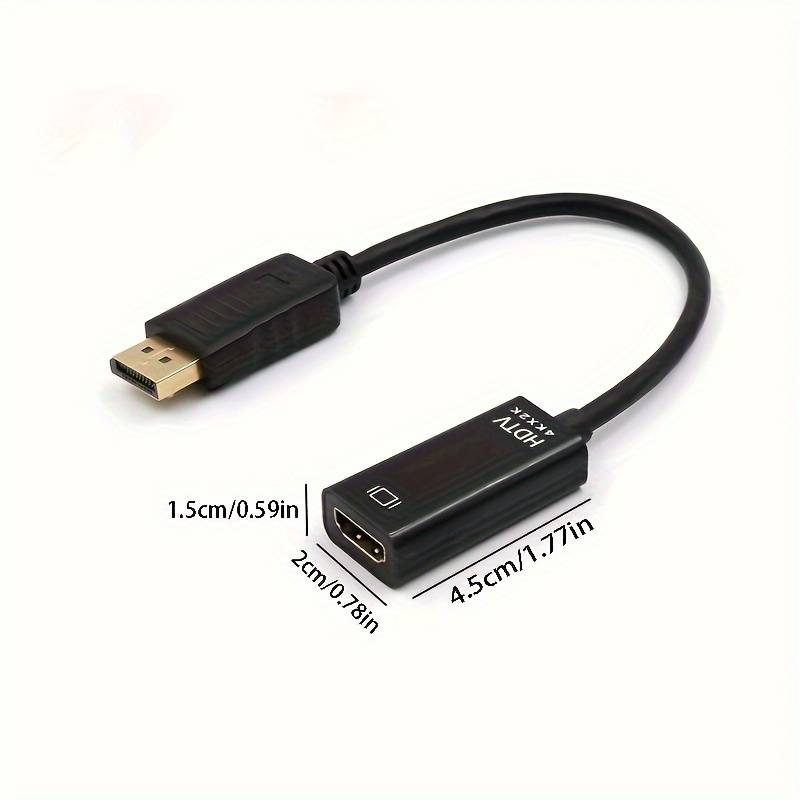 1 Pack 4K Ultra Hd Dp To Hdtv Adapter Converter Usb Type A To Hdtv Cable Abs Material