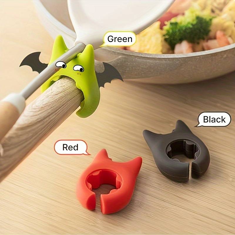 3pcs Silicone Kitchen Utensil Set Non-Stick Spatula Slotted Turner with Wooden Handles Sili