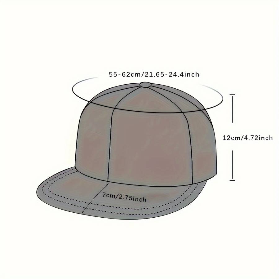 1pc Hip Hop Bear Print Flat Brim Cap Unisex Adjustable Street Style Baseball Hat 100% Polyest