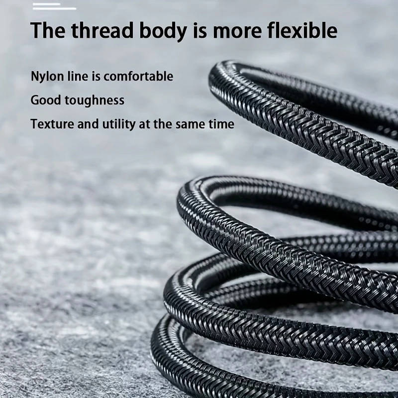 1pc Double Android 4-In-1 Braided Multi-Fast Charging Cable Multiple Charging Cables High-Speed Data