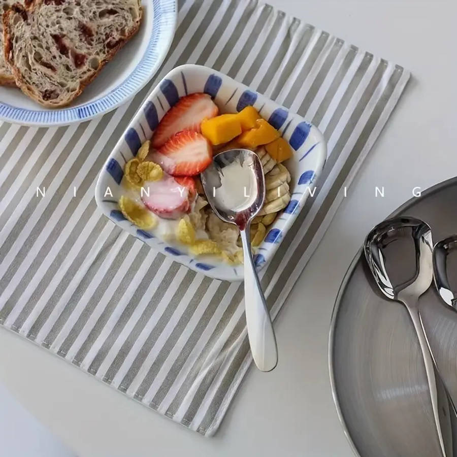 3 Pieces Stainless Steel Square-Headed Spoons with Long Handles