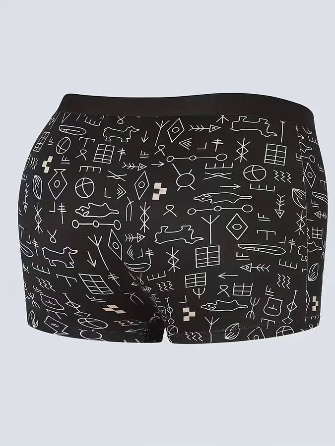 4Pcs Mens Cotton Boxer Shorts Soft Breathable Underwear Size L