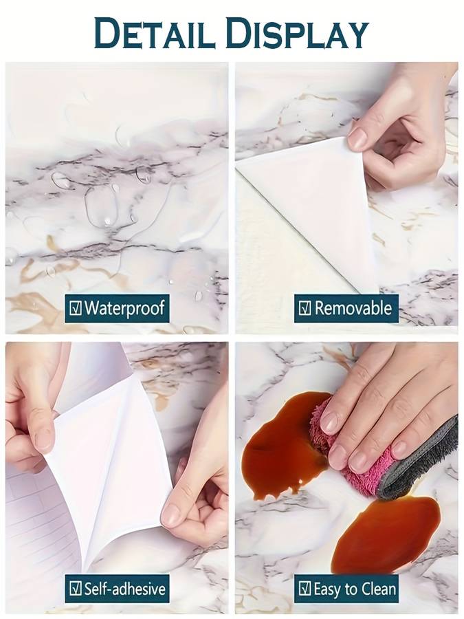 1PC Wall StickersWhite Background Gray StOne40.13cmX100.0cm