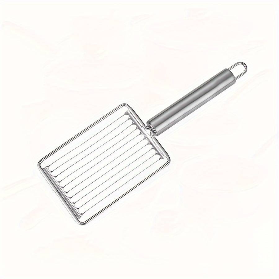 1pc Stainless Steel Manual Fruit Slicer Tomato and Egg Cutter Kitchen Gadget with Handle