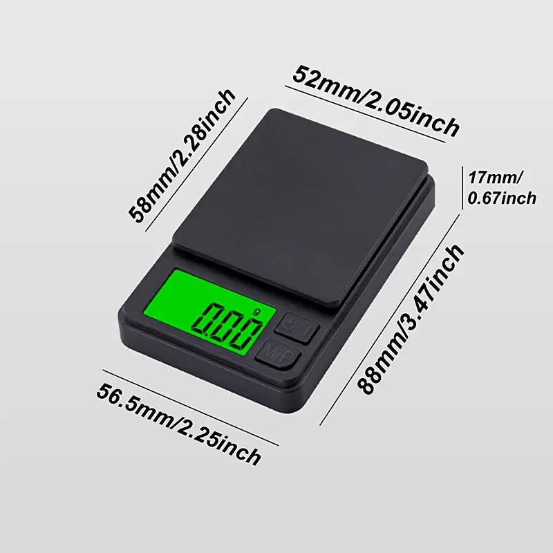 1pc Compact 1000g x 0.01g Precision Digital Pocket Scale with Backlit LCD Versatile for Food Jewelry