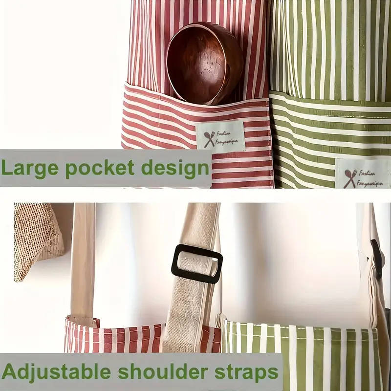 Kitchen Cooking Apron Cotton And Linen Machine Washable, Stain And Grease Resistant