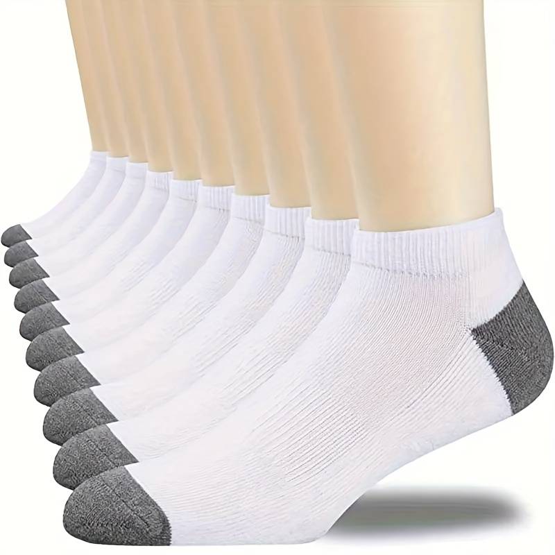 10 Pairs White One Size High Elastic Socks