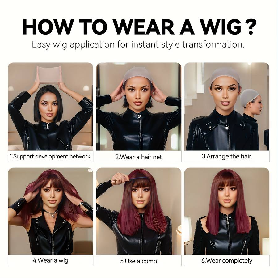1Pc Mixed Color 30.48cm Fashion Design Wig