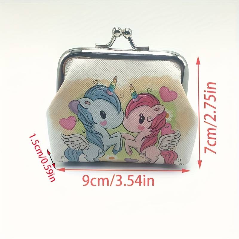 1pc New Cartoon Unicorns Mini Coin Purse Positioning Printing Casual Style