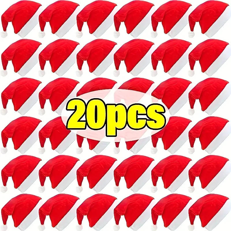 20 Christmas Hats Set 28cm