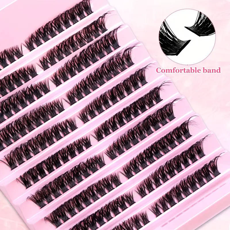 180 Clusters Of False Eyelashes 80D Mixed Length 8-16mm