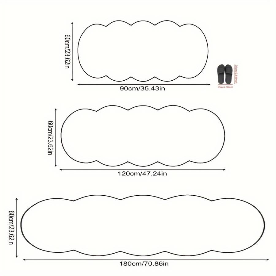 1Pc 23.6x70.86inch 60x180cm Floor Mat