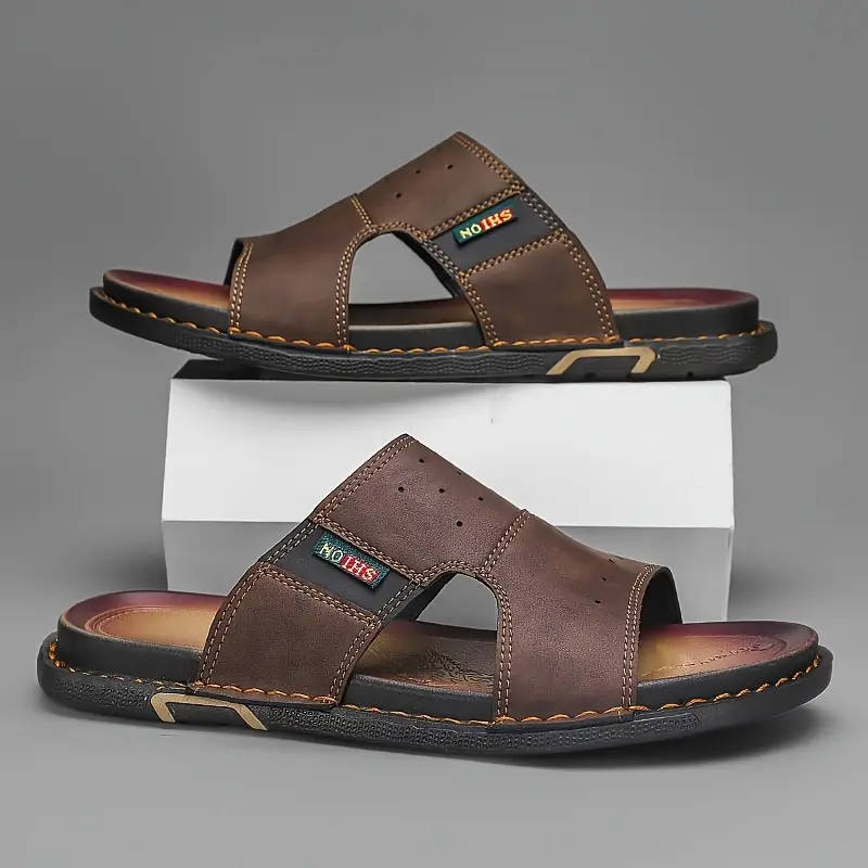 Soft Sole Comfortable Versatile Sandals Light Brown-1 Code 44