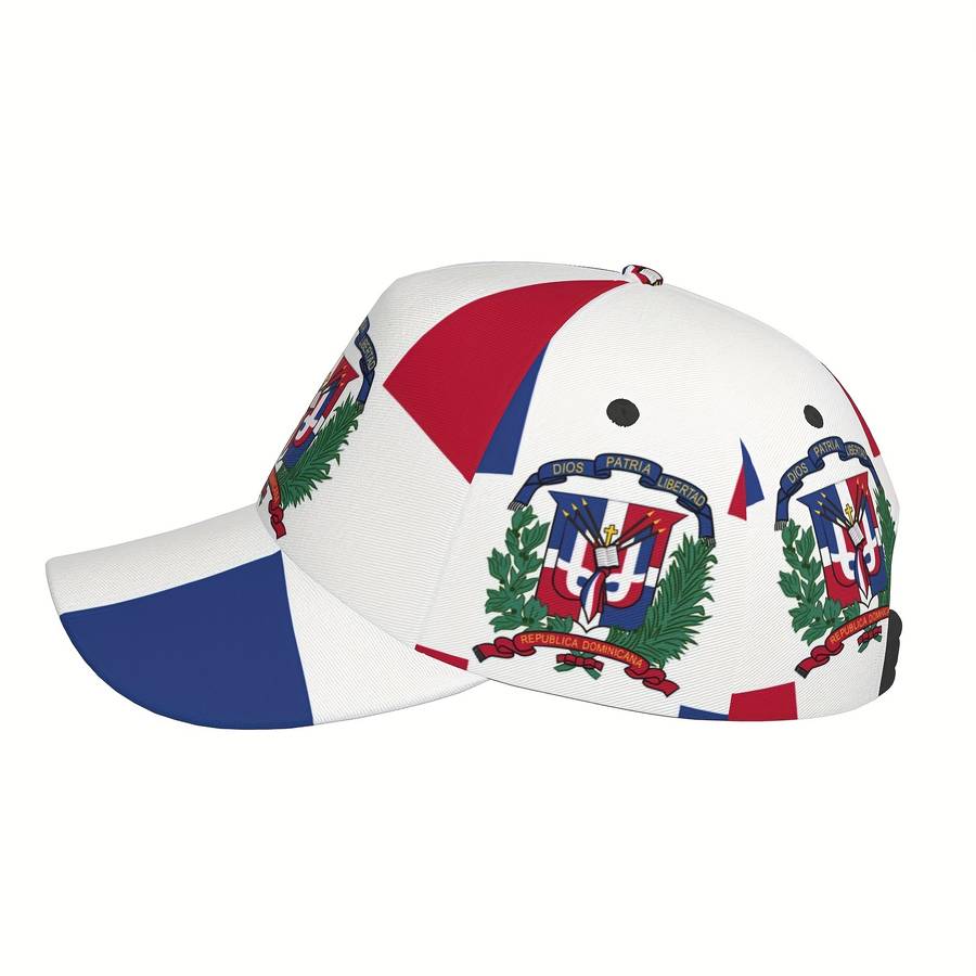 Dominican Flag-Inspired Adjustable Baseball Cap Breathable Lightweight